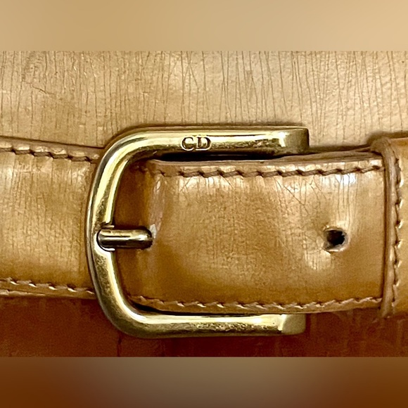 Christian Dior John Galliano Vintage 2001 Belt Bag, gold/orangey tan, GUC - Picture 12 of 16